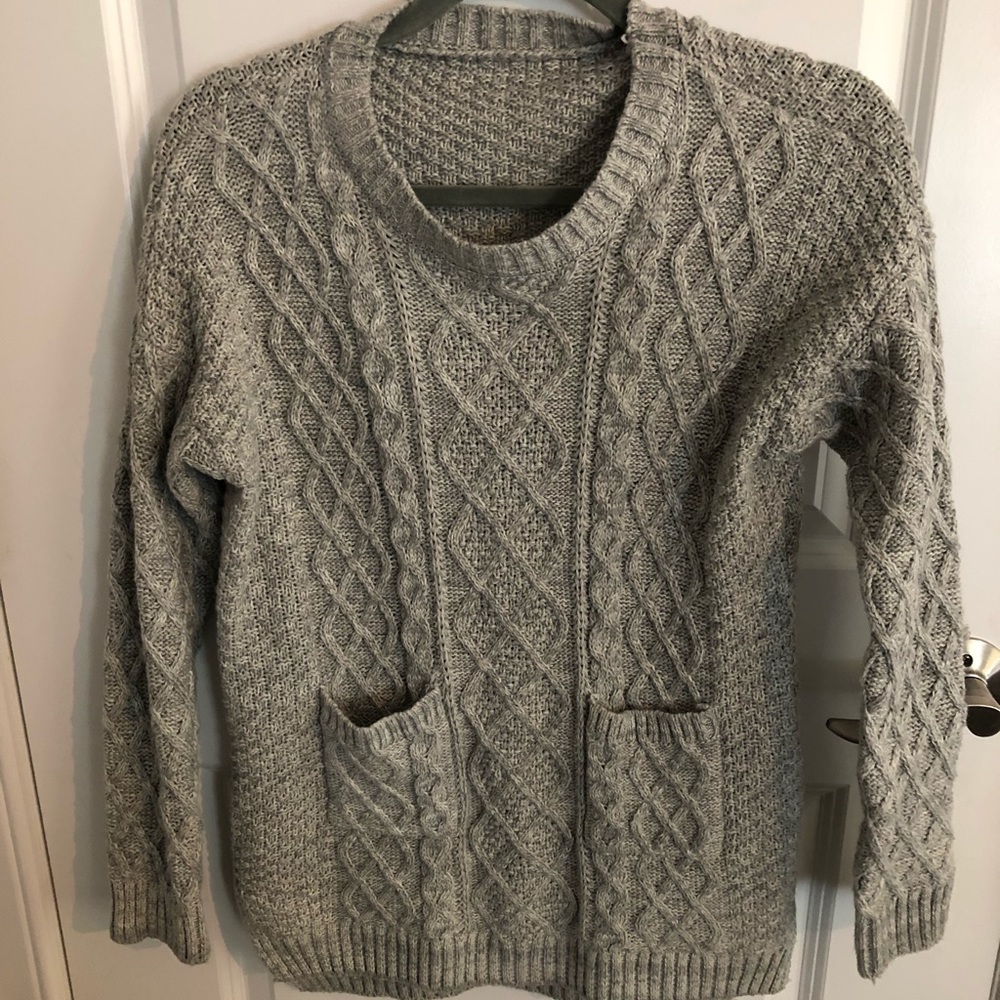 Gray Pocket Sweater